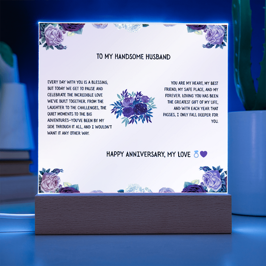 TO MY DAUGHTER - HAPPY BIRTHDAY - LOVE MOM - ACRYLLIC LED GIFT