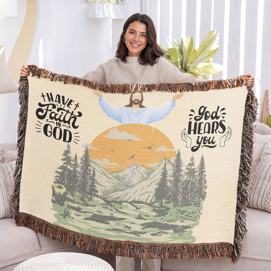 GOD HEARS YOU - WOVEN HEIRLOOM BLANKET