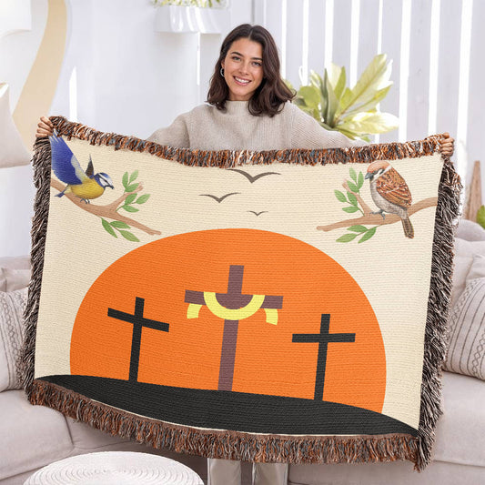 A CROSS LANDSCAPE - WOVEN HEIRLOOM BLANKET