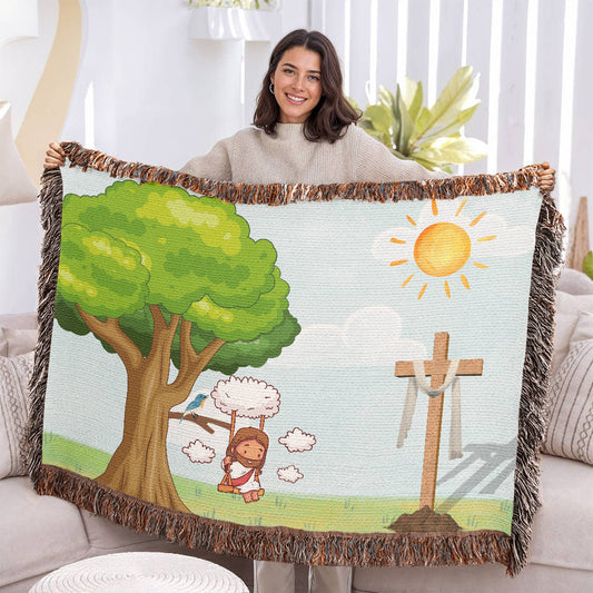 SWINGING JESUS - WOVEN HEIRLOOM BLANKET