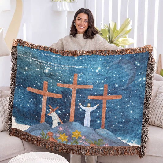 STARRY NIGHT JESUS - WOVEN HEIRLOOM BLANKET