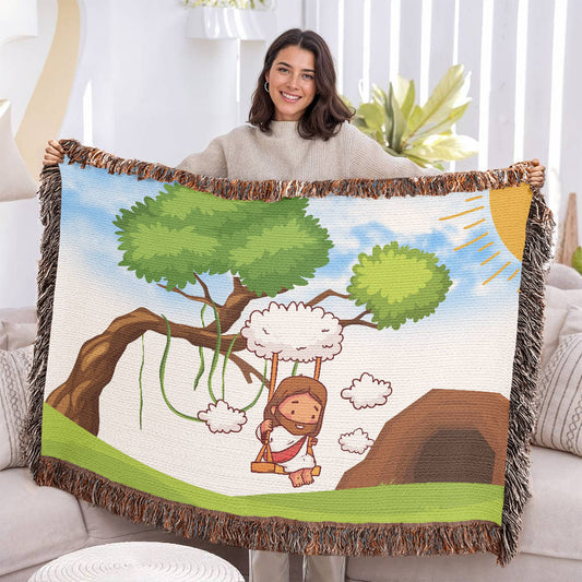 JESUS SWINGS - WOVEN HEIRLOOM BLANKET