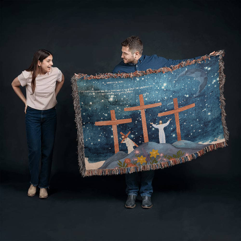 STARRY NIGHT JESUS - WOVEN HEIRLOOM BLANKET