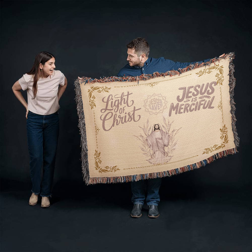 JESUS SAVES - WOVEN HEIRLOOM BLANKET
