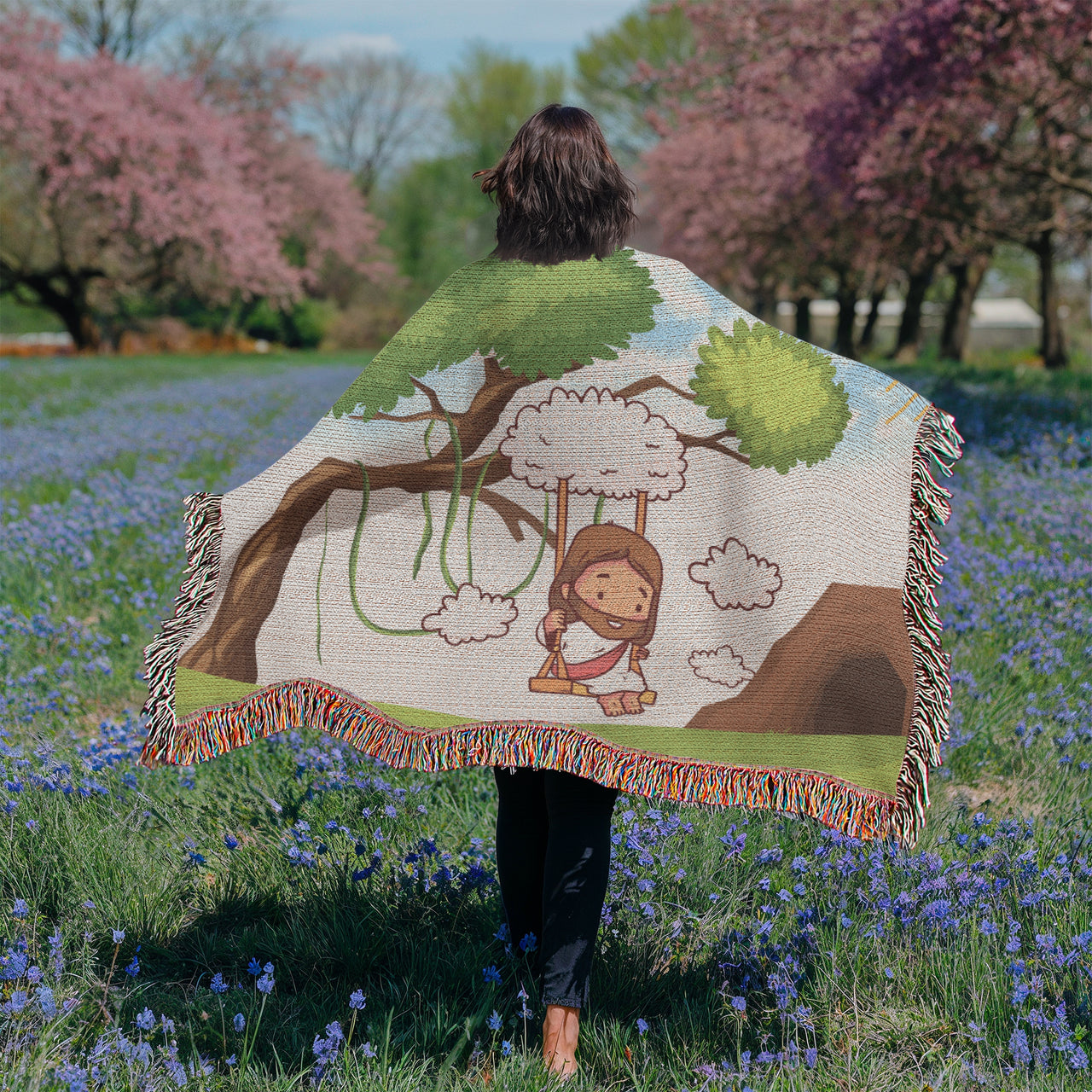 JESUS SWINGS - WOVEN HEIRLOOM BLANKET