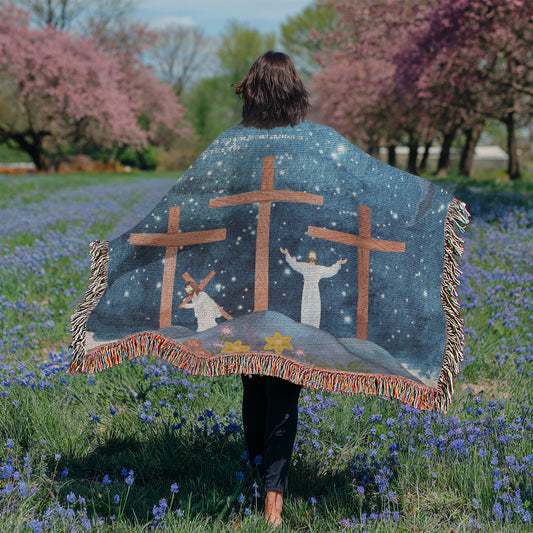 STARRY NIGHT JESUS - WOVEN HEIRLOOM BLANKET