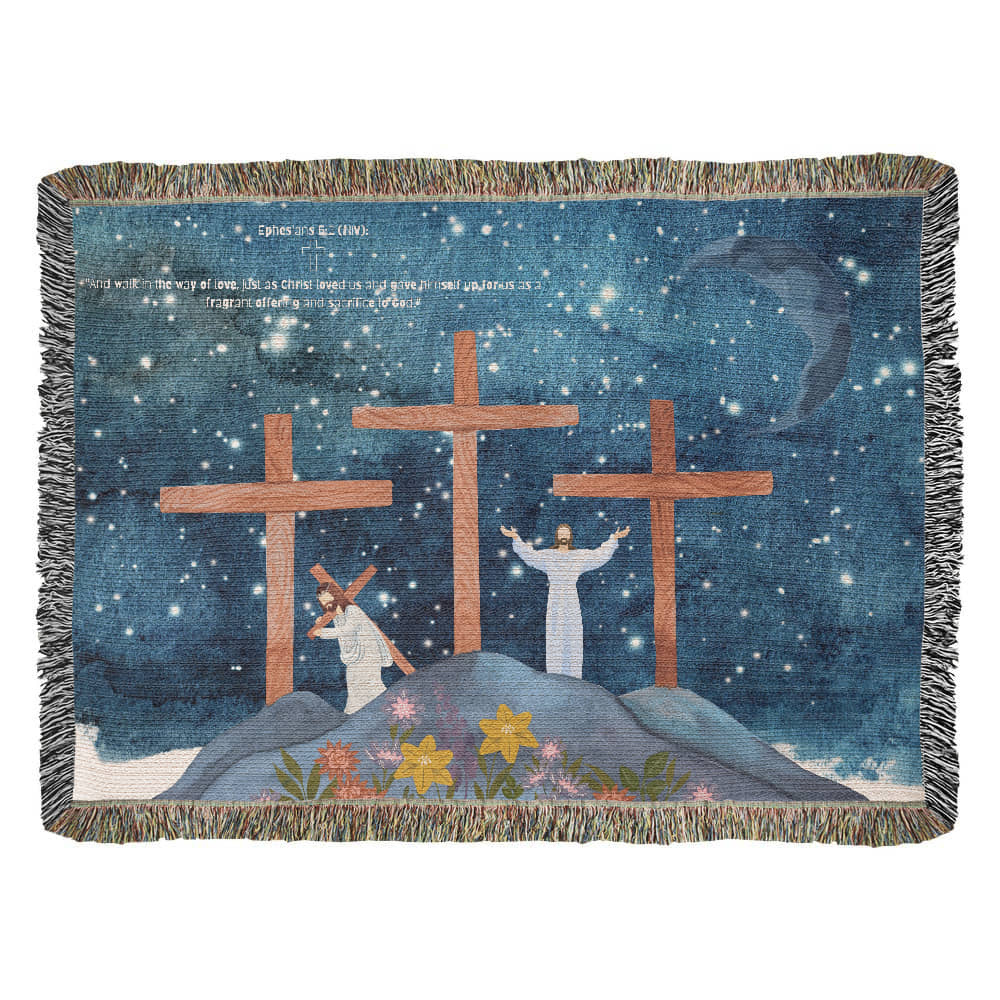 STARRY NIGHT JESUS - WOVEN HEIRLOOM BLANKET