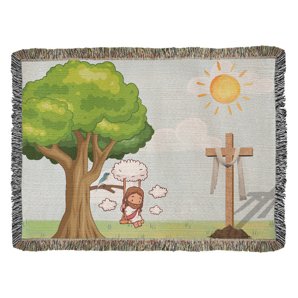 SWINGING JESUS - WOVEN HEIRLOOM BLANKET