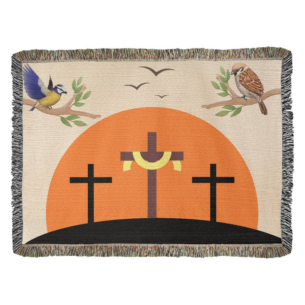 A CROSS LANDSCAPE - WOVEN HEIRLOOM BLANKET