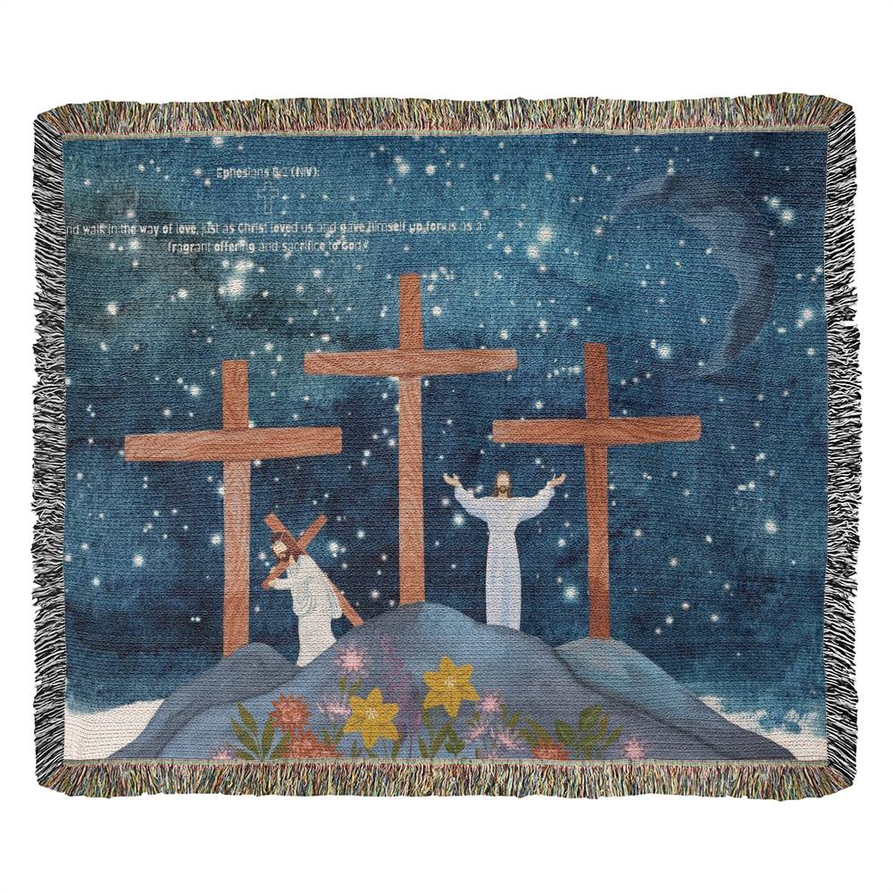STARRY NIGHT JESUS - WOVEN HEIRLOOM BLANKET