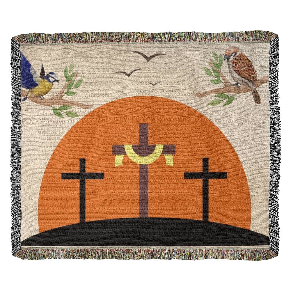 A CROSS LANDSCAPE - WOVEN HEIRLOOM BLANKET