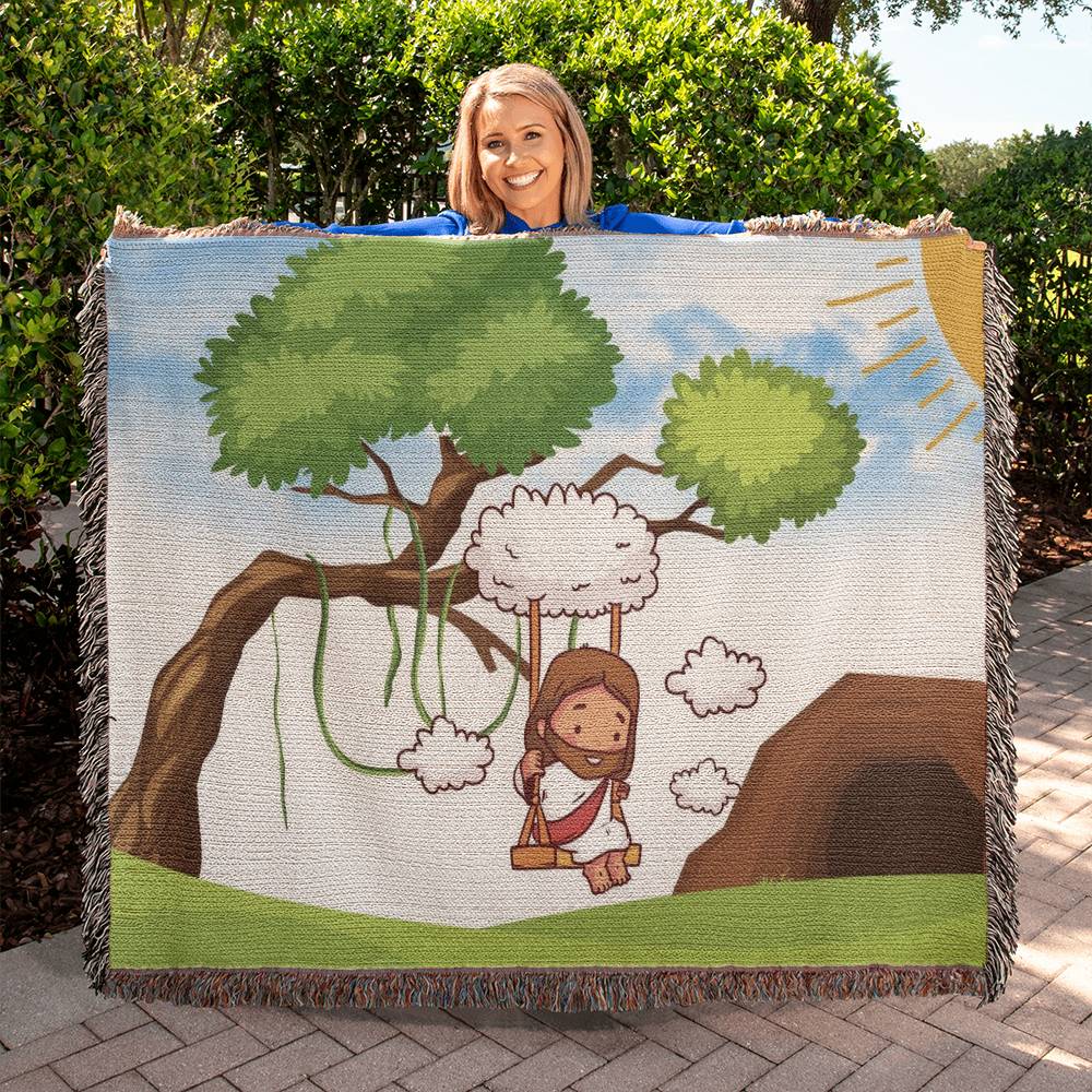 JESUS SWINGS - WOVEN HEIRLOOM BLANKET