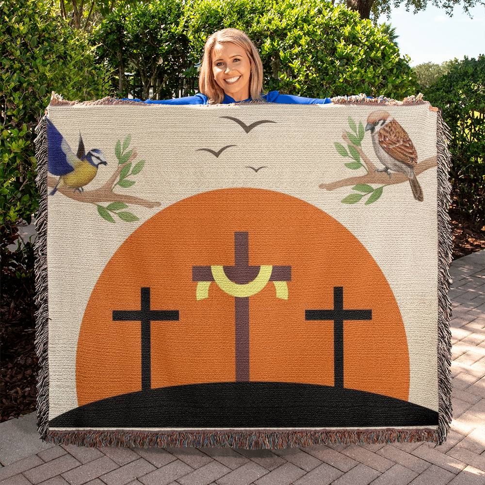 A CROSS LANDSCAPE - WOVEN HEIRLOOM BLANKET