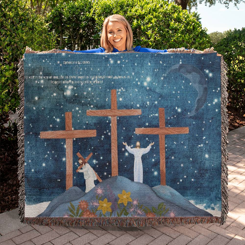 STARRY NIGHT JESUS - WOVEN HEIRLOOM BLANKET