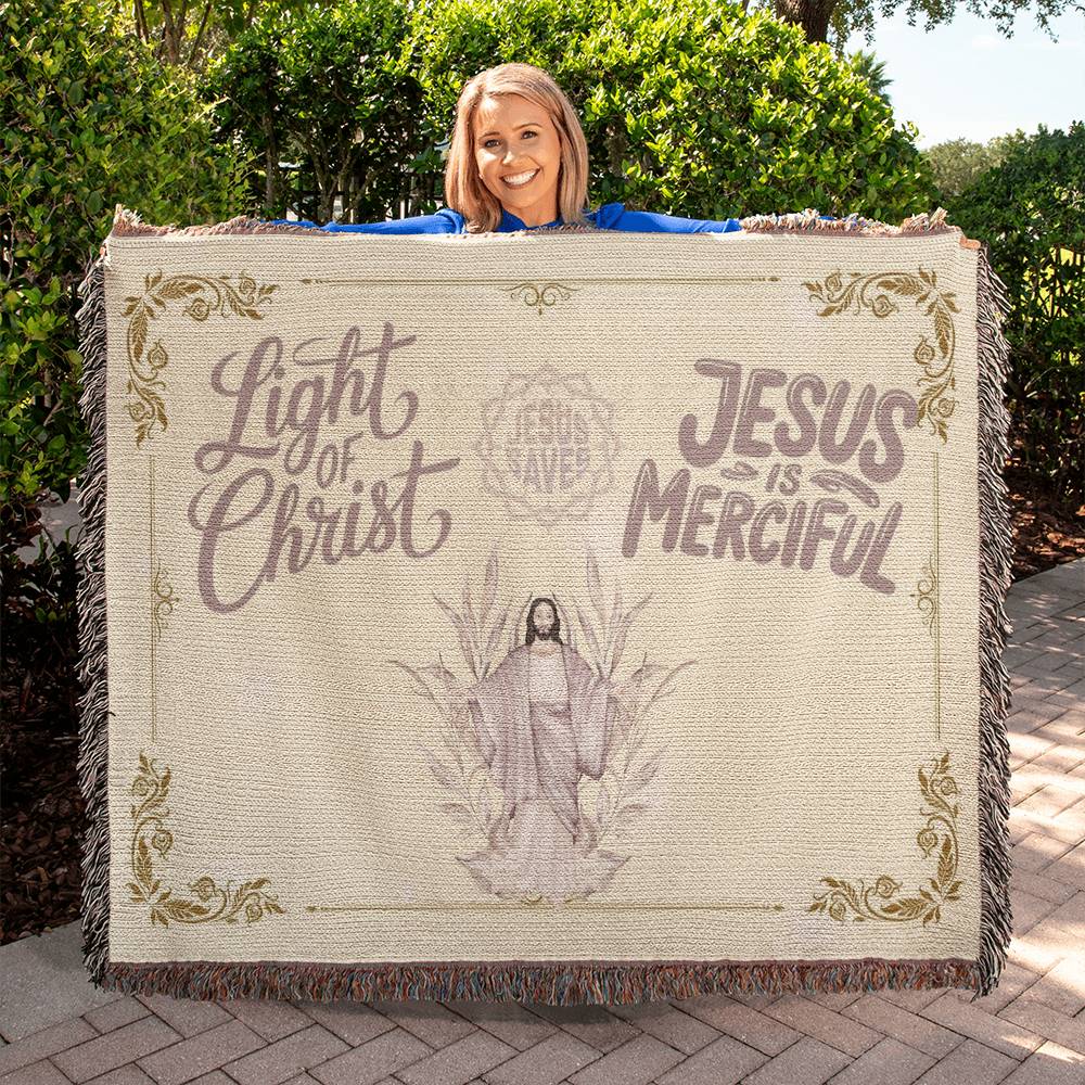 JESUS SAVES - WOVEN HEIRLOOM BLANKET