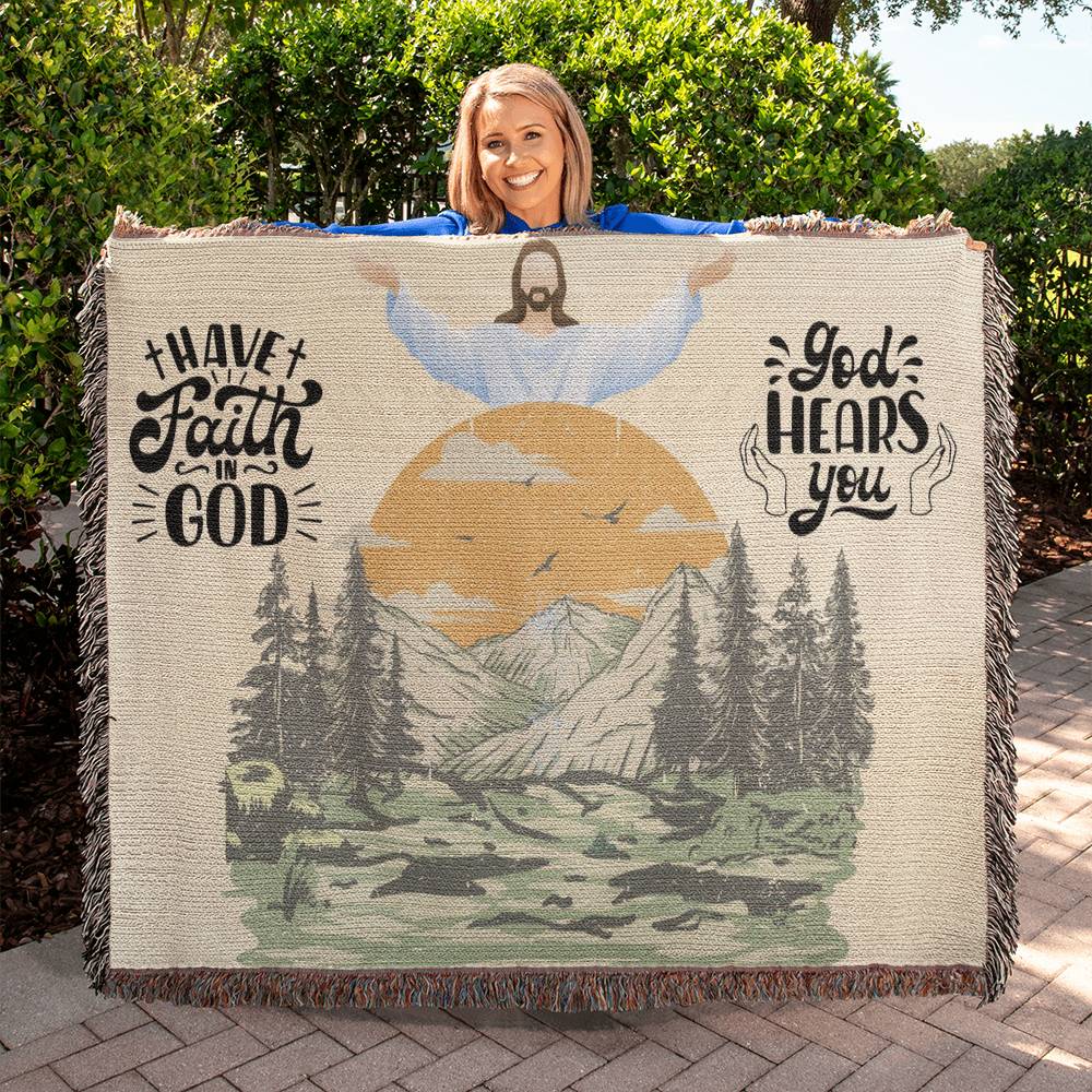GOD HEARS YOU - WOVEN HEIRLOOM BLANKET