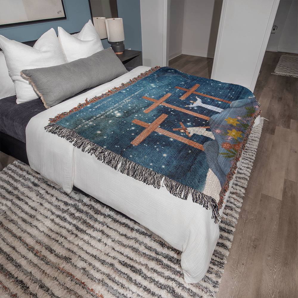 STARRY NIGHT JESUS - WOVEN HEIRLOOM BLANKET