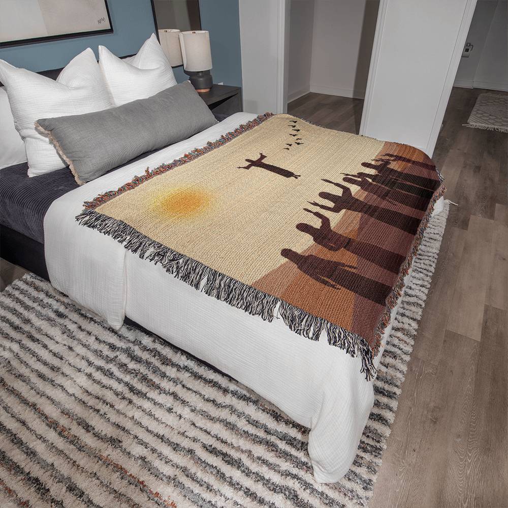 JESUS ASCENDING - WOVEN HEIRLOOM BLANKET