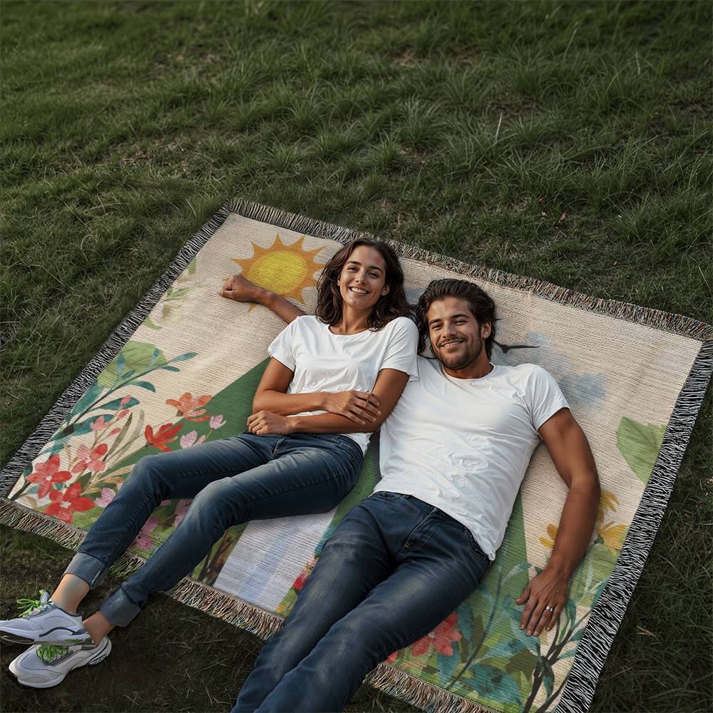 JESUS MOVES MOUNTAINS - WOVEN HEIRLOOM BLANKET