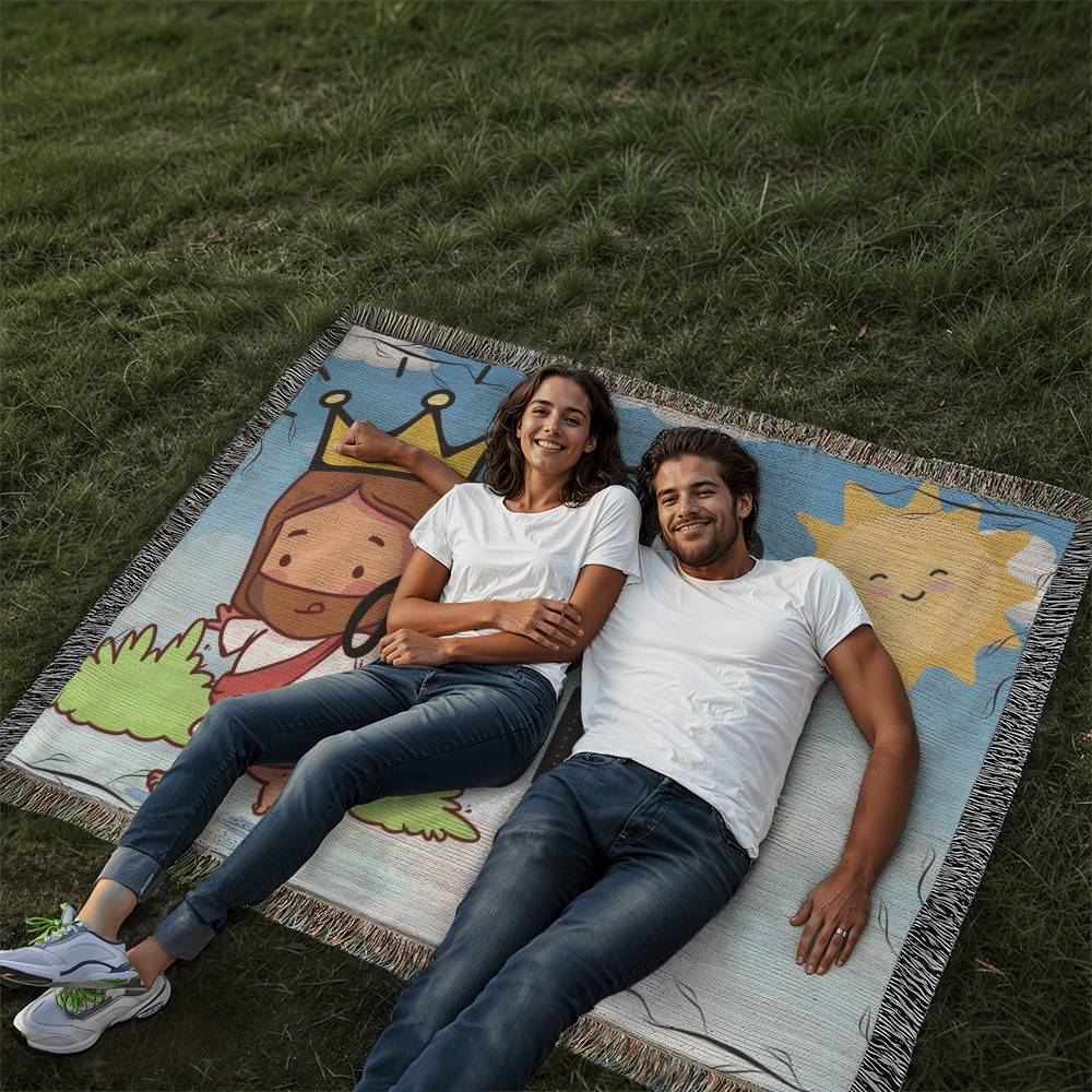 JESUS RESTORES SOULS - WOVEN HEIRLOOM BLANKET