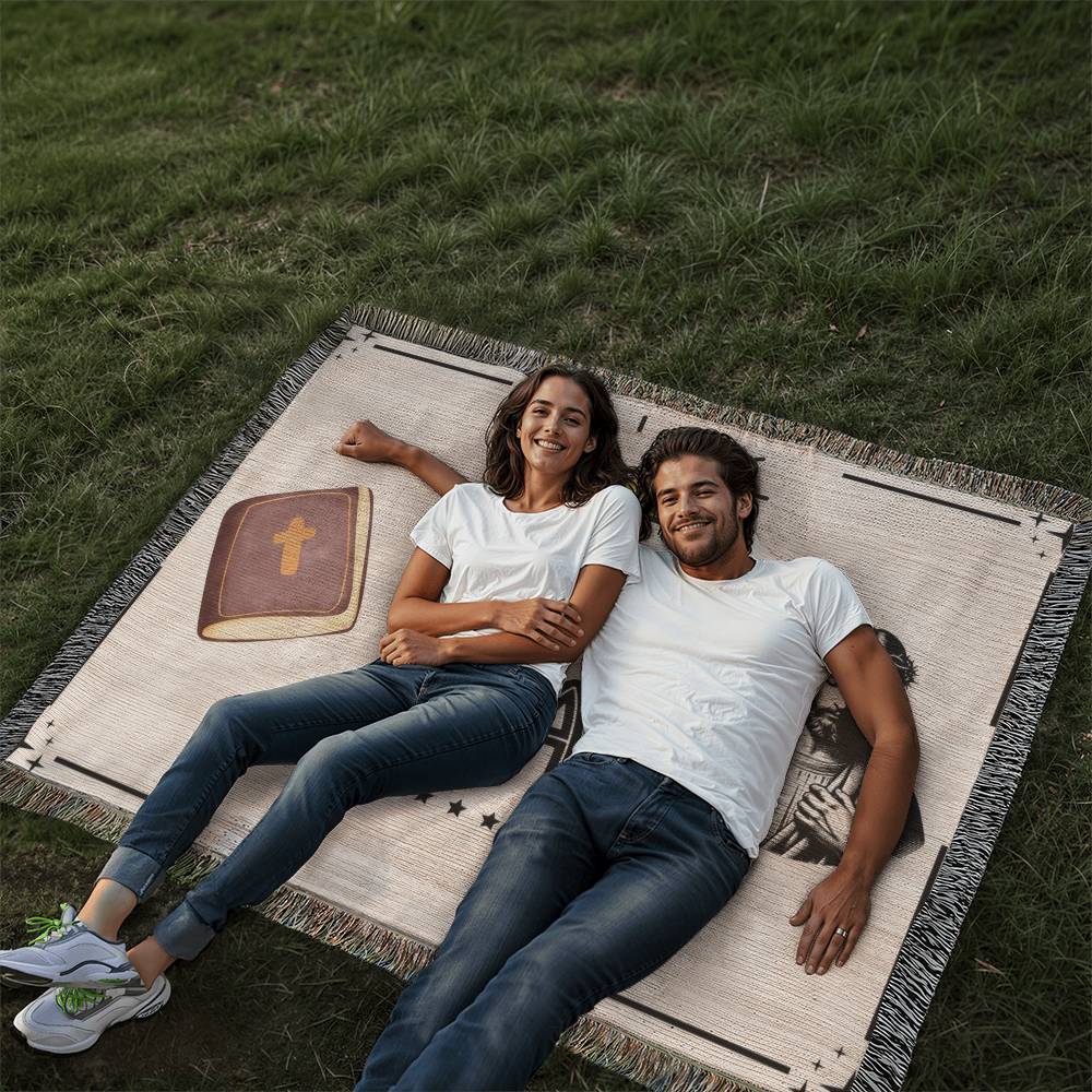 JESUS IS NEAR - WOVEN HEIRLOOM BLANKET
