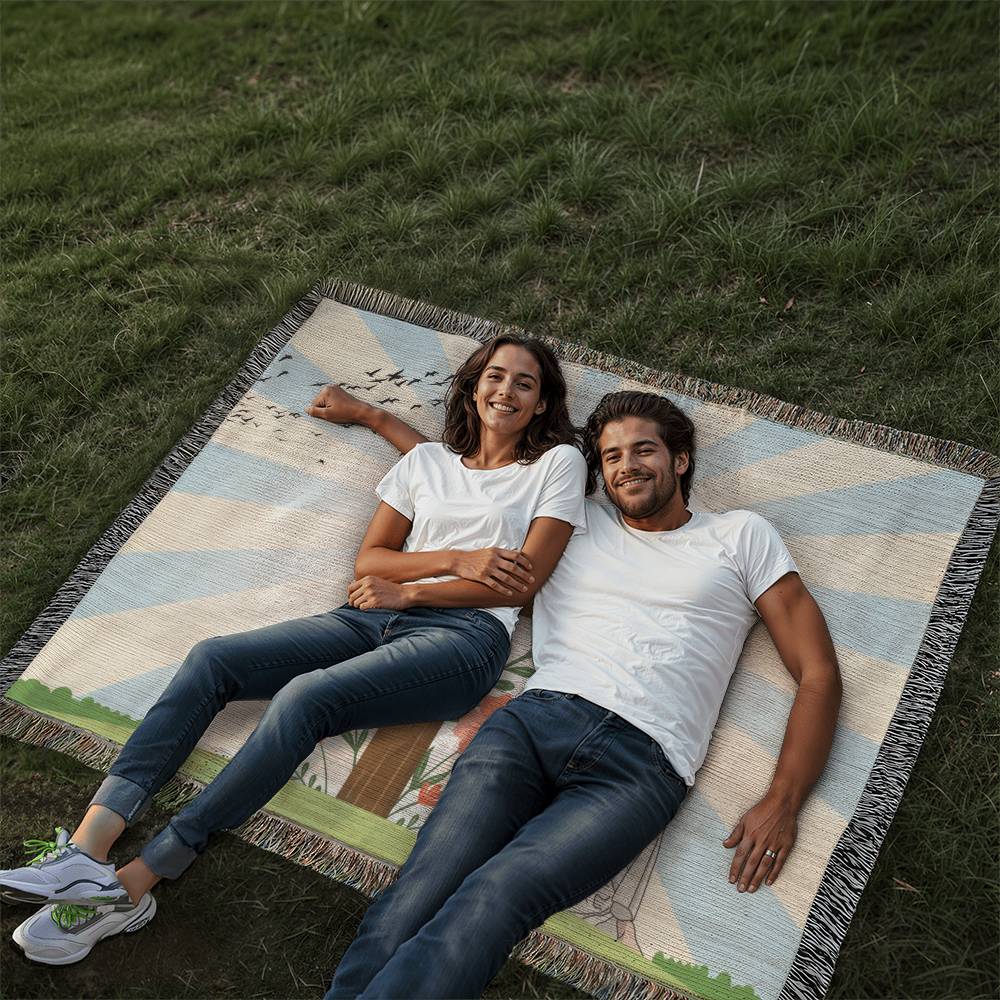 JESUS PRAYING - WOVEN HEIRLOOM BLANKET