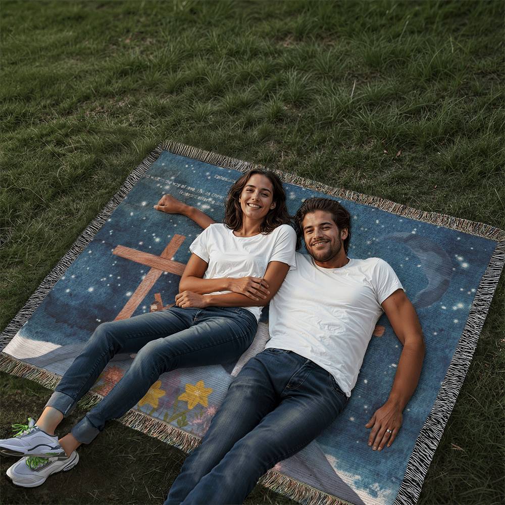 STARRY NIGHT JESUS - WOVEN HEIRLOOM BLANKET