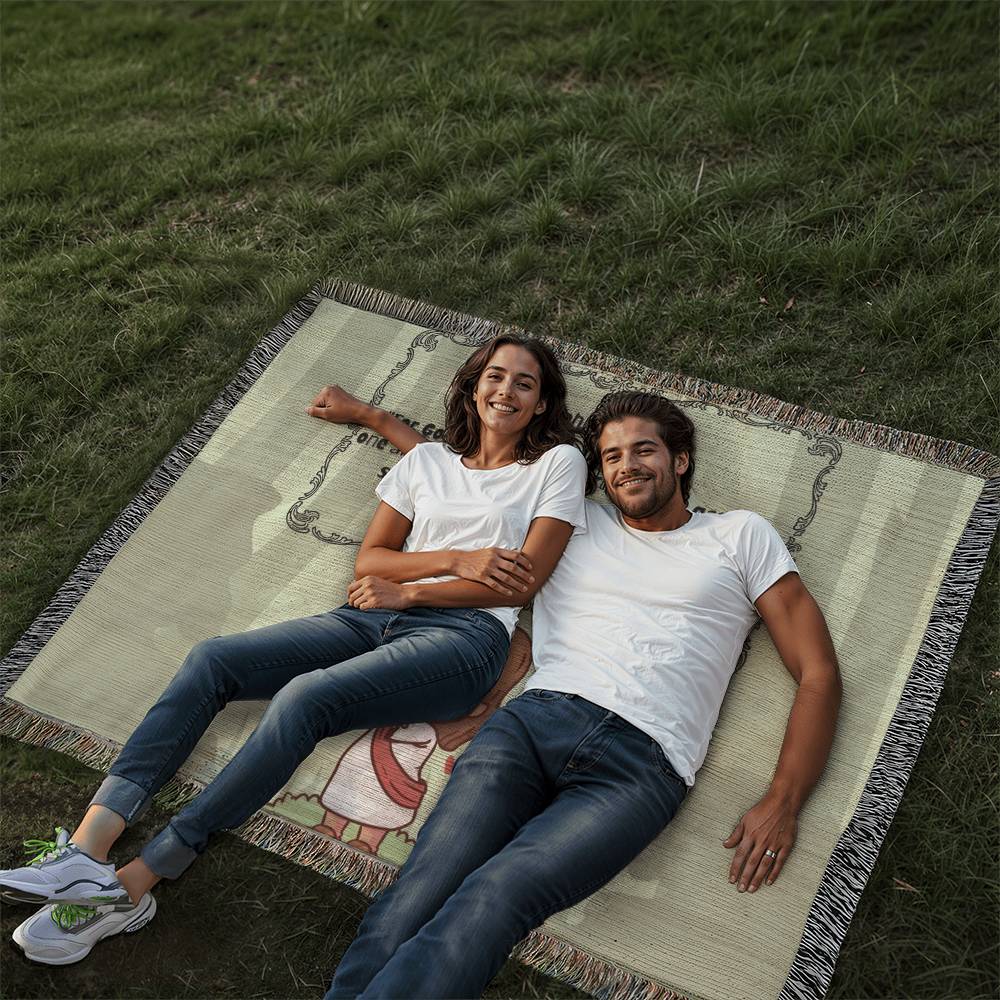 JOHN 3:16 JESUS LOVES - WOVEN HEIRLOOM BLANKET
