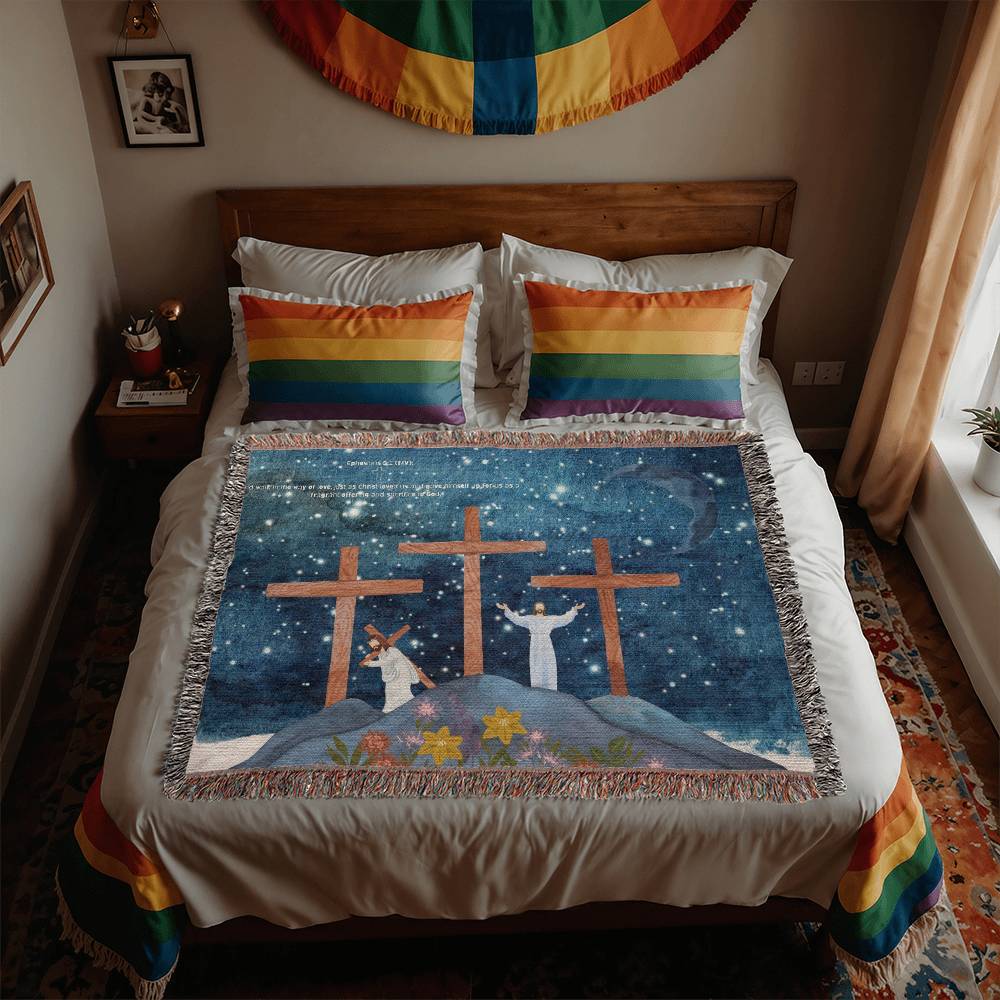 STARRY NIGHT JESUS - WOVEN HEIRLOOM BLANKET