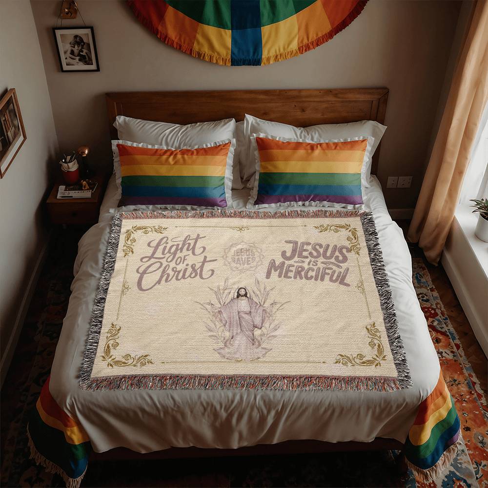 JESUS SAVES - WOVEN HEIRLOOM BLANKET