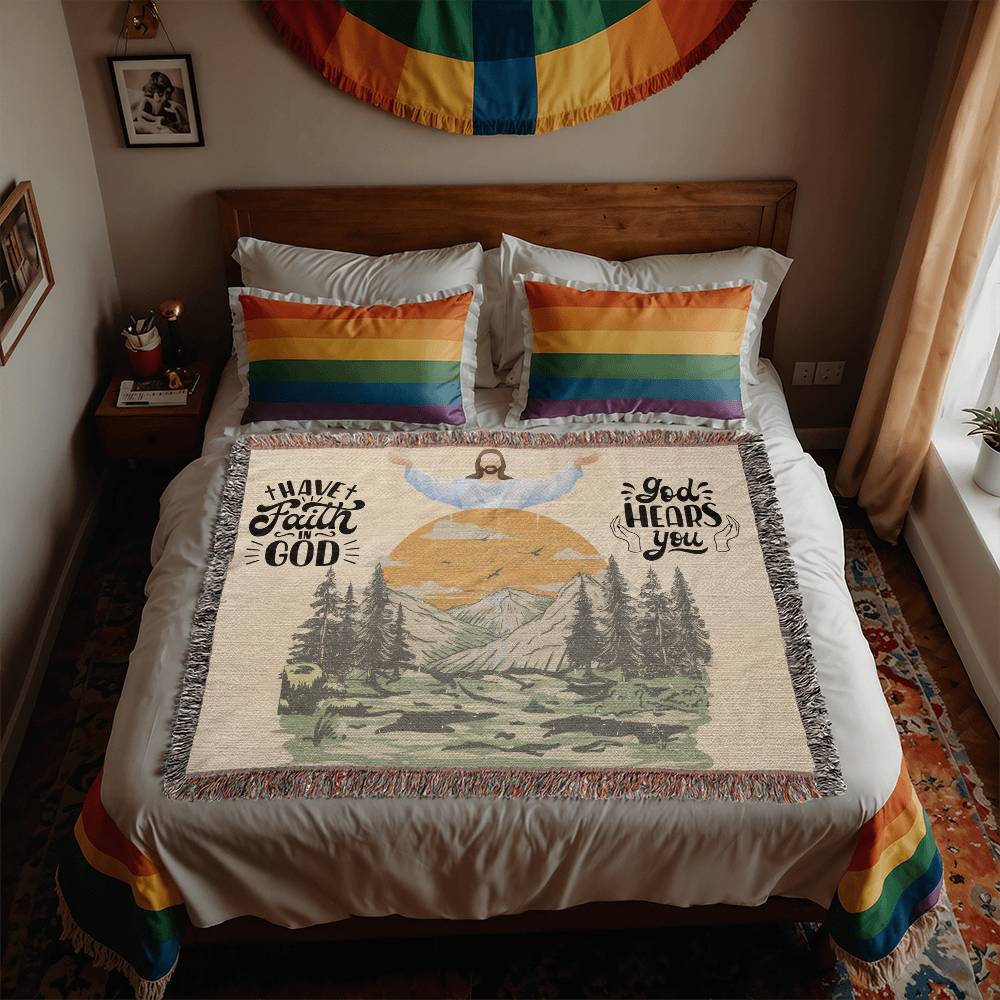 GOD HEARS YOU - WOVEN HEIRLOOM BLANKET