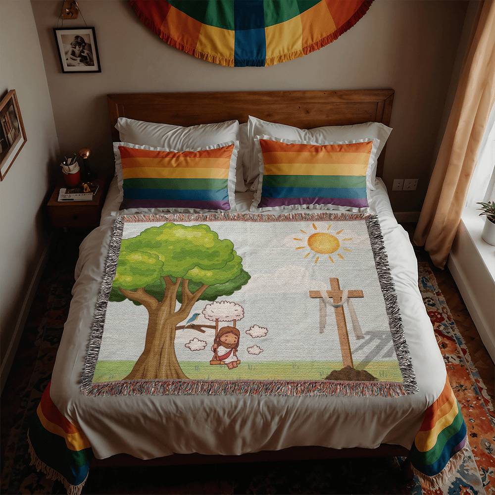 SWINGING JESUS - WOVEN HEIRLOOM BLANKET