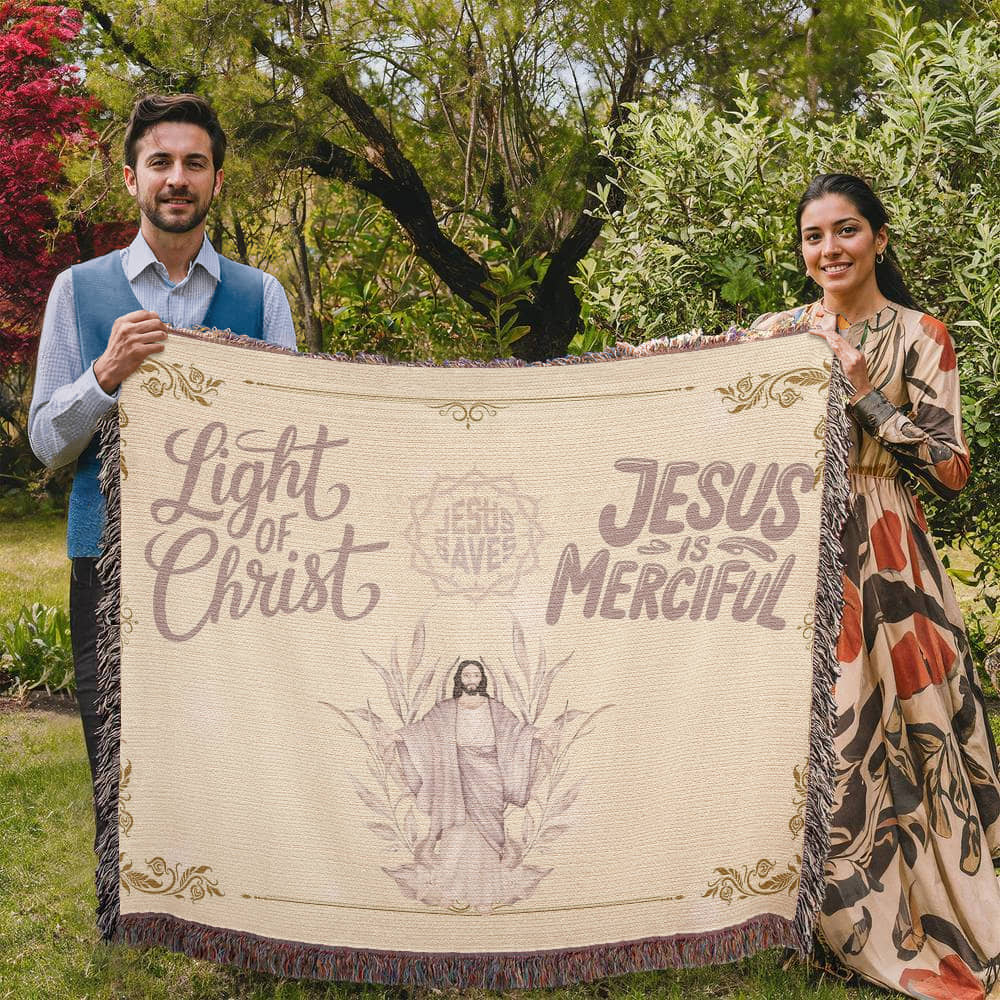JESUS SAVES - WOVEN HEIRLOOM BLANKET
