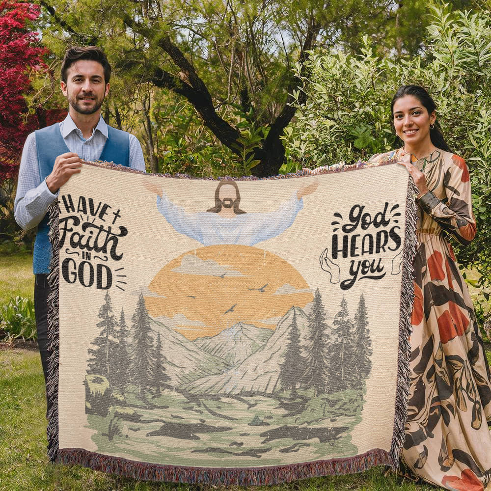 GOD HEARS YOU - WOVEN HEIRLOOM BLANKET