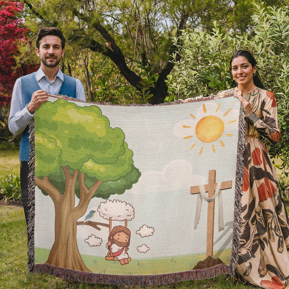 SWINGING JESUS - WOVEN HEIRLOOM BLANKET