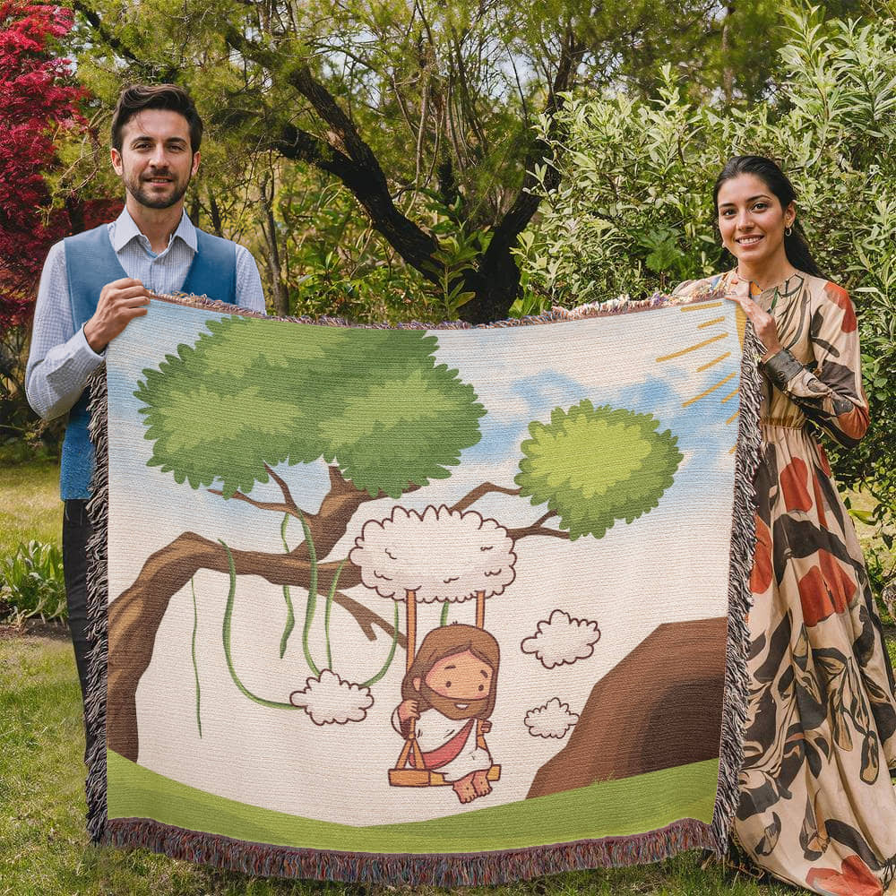 JESUS SWINGS - WOVEN HEIRLOOM BLANKET