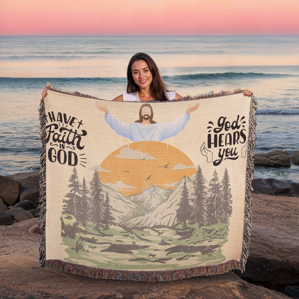 GOD HEARS YOU - WOVEN HEIRLOOM BLANKET
