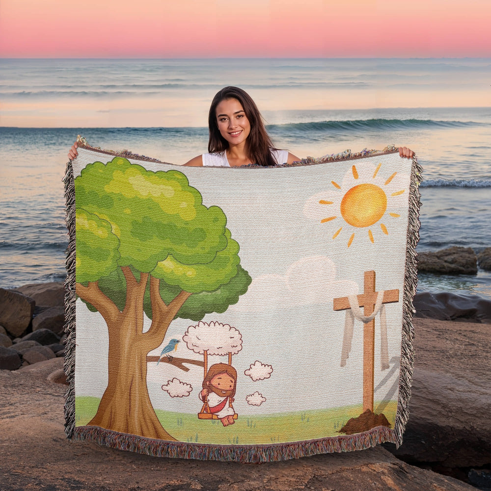 SWINGING JESUS - WOVEN HEIRLOOM BLANKET