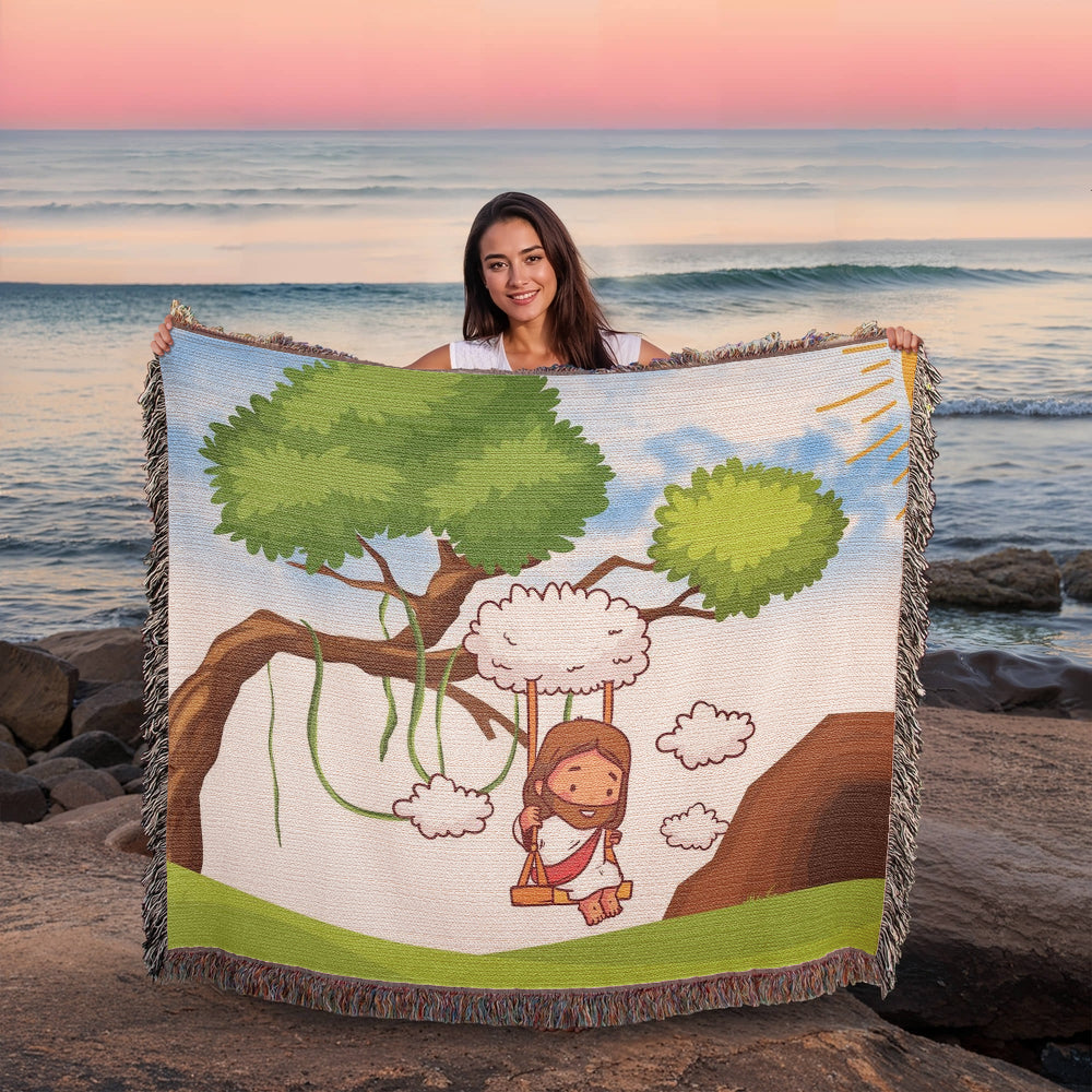 JESUS SWINGS - WOVEN HEIRLOOM BLANKET
