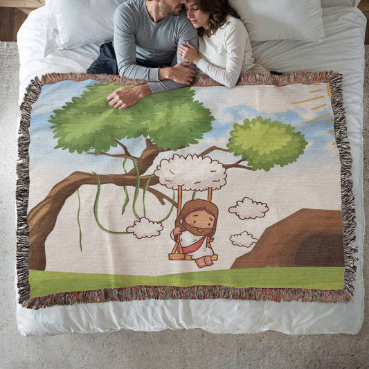 JESUS SWINGS - WOVEN HEIRLOOM BLANKET