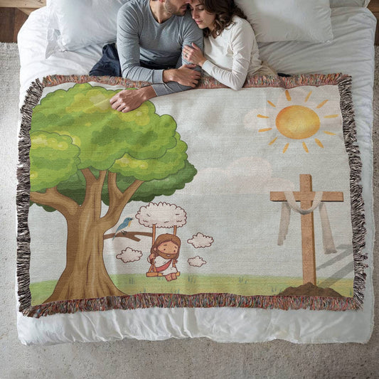 SWINGING JESUS - WOVEN HEIRLOOM BLANKET