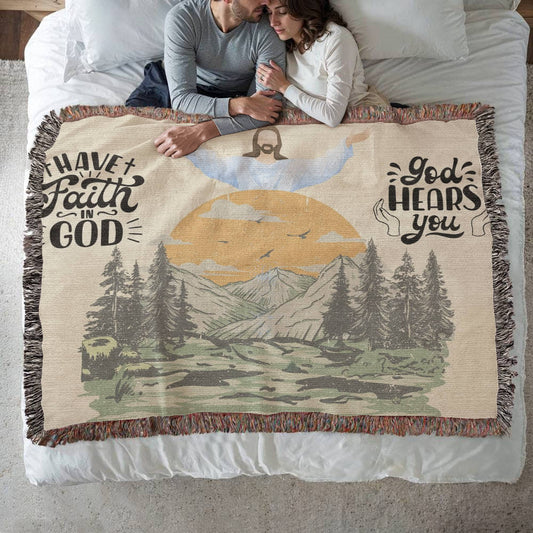 GOD HEARS YOU - WOVEN HEIRLOOM BLANKET