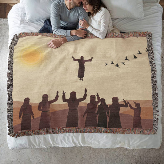 JESUS ASCENDING - WOVEN HEIRLOOM BLANKET