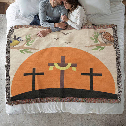 A CROSS LANDSCAPE - WOVEN HEIRLOOM BLANKET