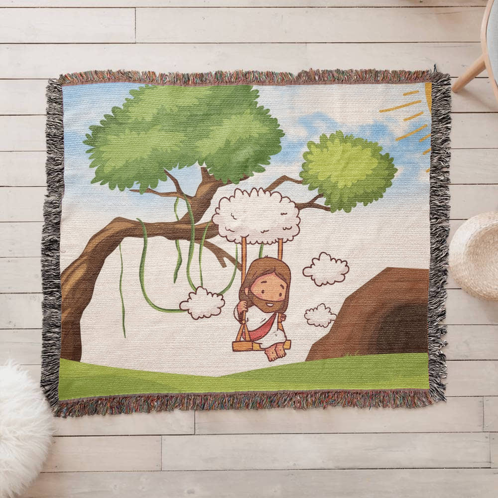 JESUS SWINGS - WOVEN HEIRLOOM BLANKET