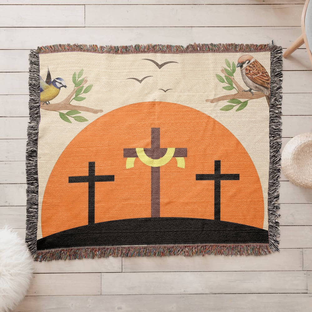 A CROSS LANDSCAPE - WOVEN HEIRLOOM BLANKET