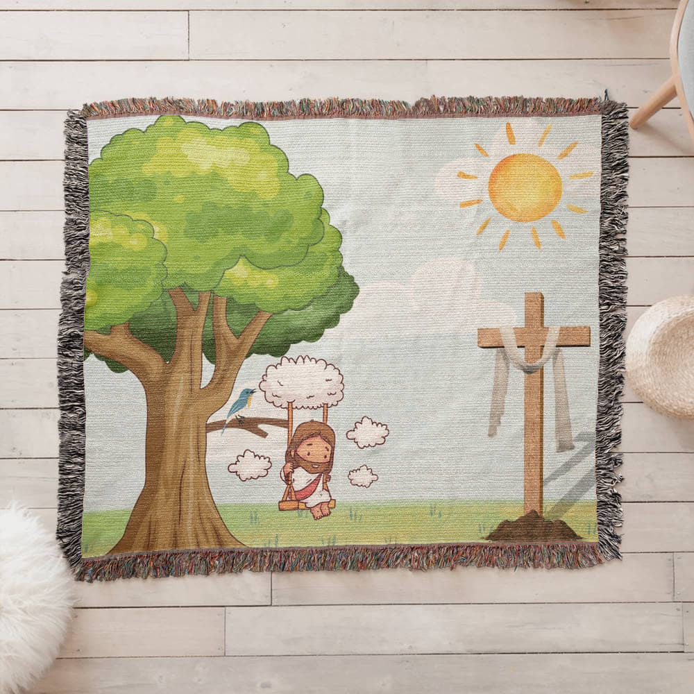 SWINGING JESUS - WOVEN HEIRLOOM BLANKET