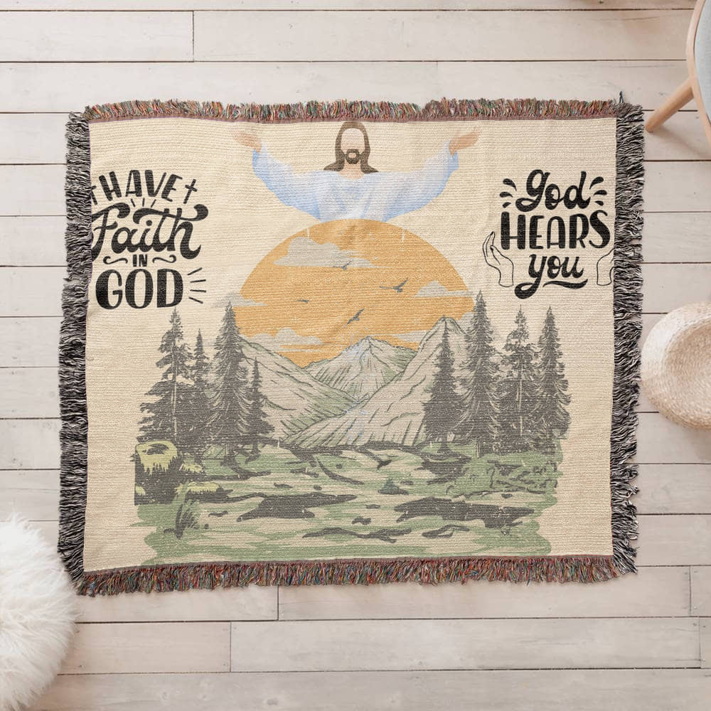 GOD HEARS YOU - WOVEN HEIRLOOM BLANKET