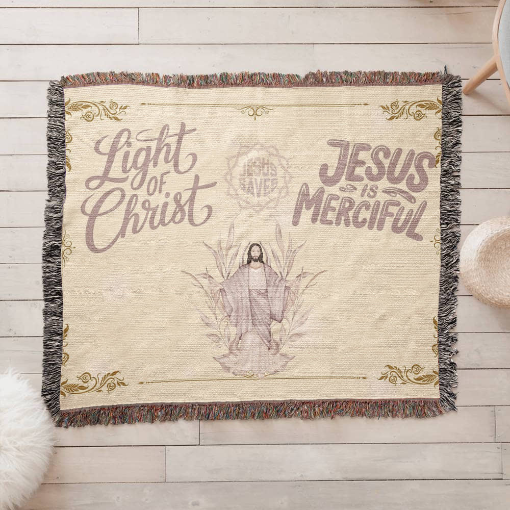 JESUS SAVES - WOVEN HEIRLOOM BLANKET