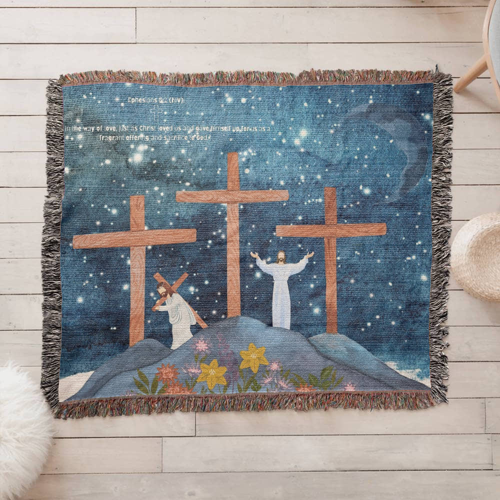 STARRY NIGHT JESUS - WOVEN HEIRLOOM BLANKET